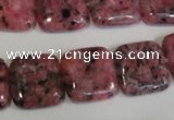 CLJ272 15.5 inches 16*16mm square dyed sesame jasper beads wholesale