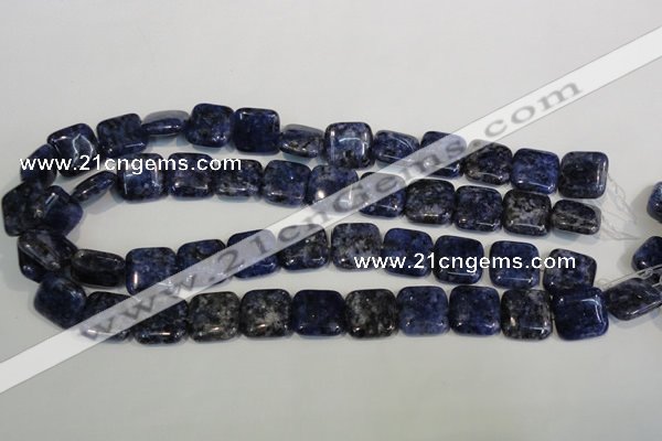 CLJ274 15.5 inches 16*16mm square dyed sesame jasper beads wholesale