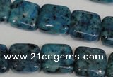 CLJ275 15.5 inches 16*16mm square dyed sesame jasper beads wholesale