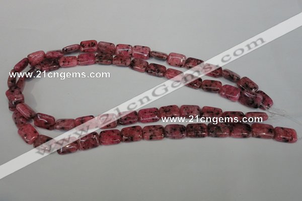 CLJ282 15.5 inches 10*14mm rectangle dyed sesame jasper beads wholesale