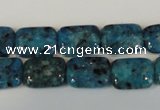 CLJ285 15.5 inches 10*14mm rectangle dyed sesame jasper beads wholesale