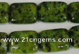 CLJ290 15.5 inches 15*20mm rectangle dyed sesame jasper beads wholesale