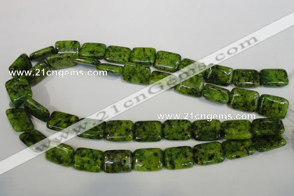 CLJ290 15.5 inches 15*20mm rectangle dyed sesame jasper beads wholesale