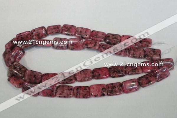 CLJ292 15.5 inches 15*20mm rectangle dyed sesame jasper beads wholesale