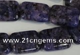 CLJ293 15.5 inches 15*20mm rectangle dyed sesame jasper beads wholesale