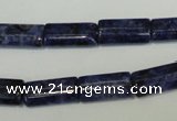 CLJ304 15.5 inches 8*16mm flat tube dyed sesame jasper beads wholesale