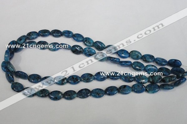 CLJ320 15.5 inches 10*14mm oval dyed sesame jasper beads wholesale