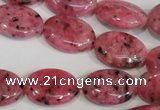 CLJ323 15.5 inches 13*18mm oval dyed sesame jasper beads wholesale