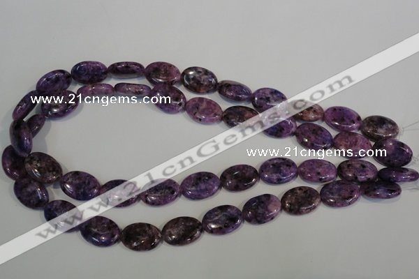 CLJ324 15.5 inches 13*18mm oval dyed sesame jasper beads wholesale