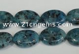 CLJ326 15.5 inches 13*18mm oval dyed sesame jasper beads wholesale