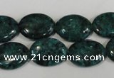 CLJ327 15.5 inches 13*18mm oval dyed sesame jasper beads wholesale