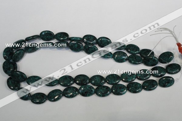 CLJ327 15.5 inches 13*18mm oval dyed sesame jasper beads wholesale