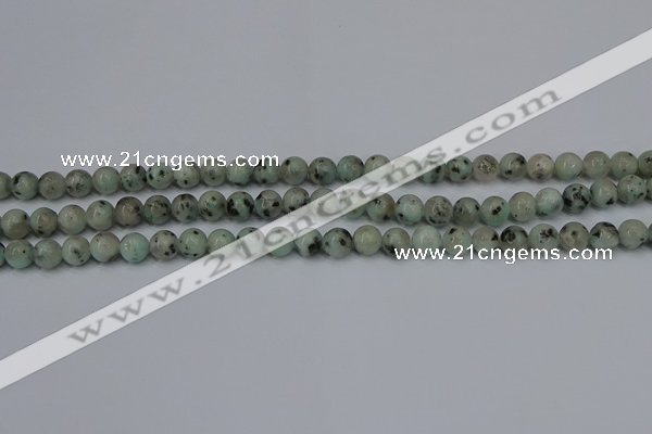 CLJ400 15.5 inches 4mm round sesame jasper beads wholesale