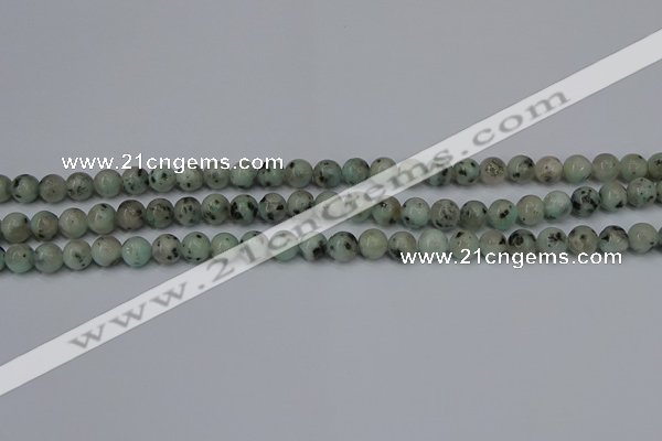 CLJ400 15.5 inches 4mm round sesame jasper beads wholesale