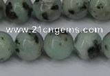 CLJ404 15.5 inches 12mm round sesame jasper beads wholesale