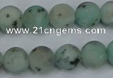 CLJ413 15.5 inches 10mm round matte sesame jasper beads wholesale