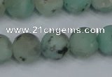 CLJ414 15.5 inches 12mm round matte sesame jasper beads wholesale