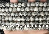 CLJ501 15.5 inches 4mm,6mm,8mm,10mm & 12mm round sesame jasper beads