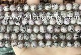 CLJ503 15.5 inches 4mm,6mm,8mm,10mm & 12mm round sesame jasper beads