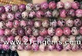 CLJ507 15.5 inches 4mm,6mm,8mm,10mm & 12mm round sesame jasper beads