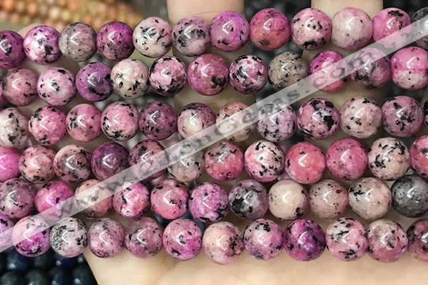 CLJ507 15.5 inches 4mm,6mm,8mm,10mm & 12mm round sesame jasper beads