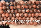 CLJ509 15.5 inches 4mm,6mm,8mm,10mm & 12mm round sesame jasper beads