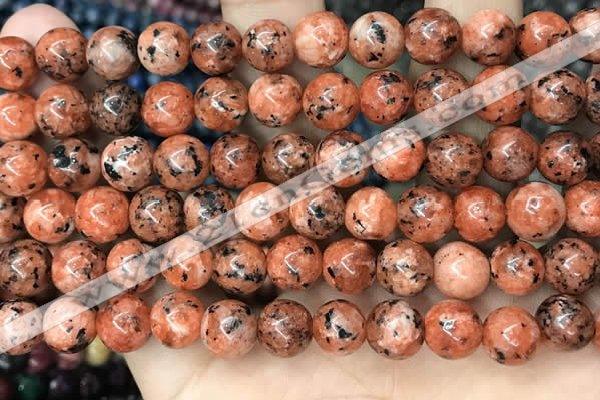 CLJ509 15.5 inches 4mm,6mm,8mm,10mm & 12mm round sesame jasper beads