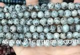 CLJ516 15.5 inches 4mm,6mm,8mm,10mm & 12mm round sesame jasper beads