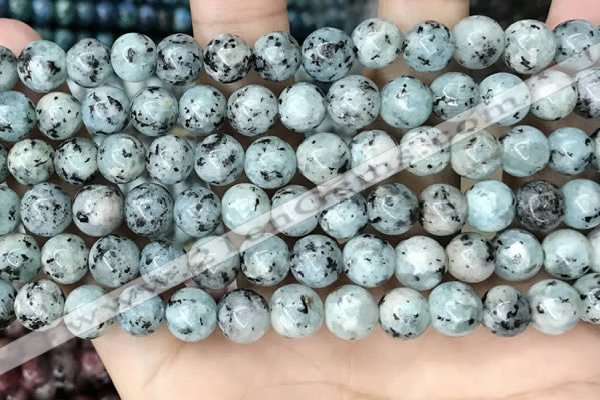 CLJ516 15.5 inches 4mm,6mm,8mm,10mm & 12mm round sesame jasper beads