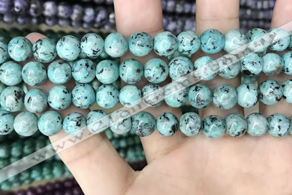 CLJ518 15.5 inches 4mm,6mm,8mm,10mm & 12mm round sesame jasper beads