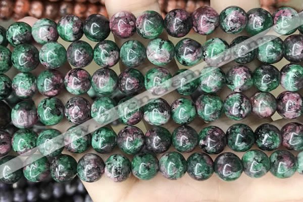 CLJ528 15.5 inches 4mm,6mm,8mm,10mm & 12mm round sesame jasper beads