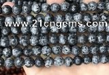 CLJ532 15.5 inches 4mm,6mm,8mm,10mm & 12mm round sesame jasper beads