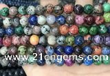 CLJ533 15.5 inches 4mm,6mm,8mm,10mm & 12mm round sesame jasper beads