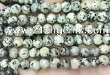 CLJ552 15.5 inches 6mm,8mm,10mm & 12mm faceted round sesame jasper beads