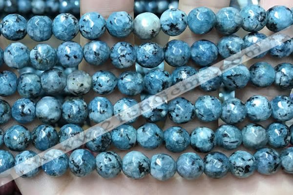 CLJ558 15.5 inches 6mm,8mm,10mm & 12mm faceted round sesame jasper beads