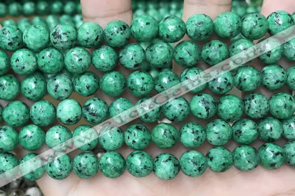 CLJ560 15.5 inches 6mm,8mm,10mm & 12mm faceted round sesame jasper beads