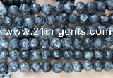 CLJ564 15.5 inches 6mm,8mm,10mm & 12mm faceted round sesame jasper beads