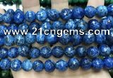 CLJ573 15 inches 10mm faceted round sesame jasper beads