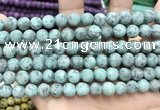 CLJ591 15 inches 8mm round matte sesame jasper beads