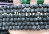 CLJ598 15 inches 8mm round matte sesame jasper beads