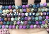 CLJ600 15 inches 8mm round matte sesame jasper beads