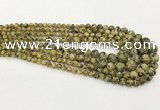 CLJ611 6mm - 14mm round sesame jasper graduated beads