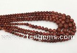 CLJ614 6mm - 14mm round sesame jasper graduated beads