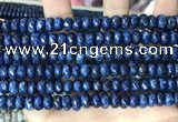 CLJ621 15 inches 5*8mm faceted round sesame jasper beads