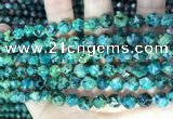 CLJ629 15 inches 8mm faceted nuggets sesame jasper beads