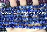 CLJ630 15 inches 8mm faceted nuggets sesame jasper beads