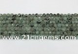 CLJ640 15.5 inches 6mm faceted round sesame jasper beads wholesale