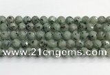 CLJ642 15.5 inches 10mm faceted round sesame jasper beads wholesale