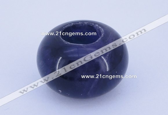 CLO03 19*30mm rondelle loose amethyst gemstone beads wholesale
