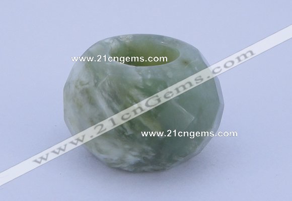 CLO12 19*30mm faceted rondelle loose New jade gemstone beads wholesale